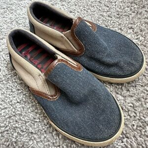 Hanna Andersson Kids Slip-On Loafers - Blue and Brown